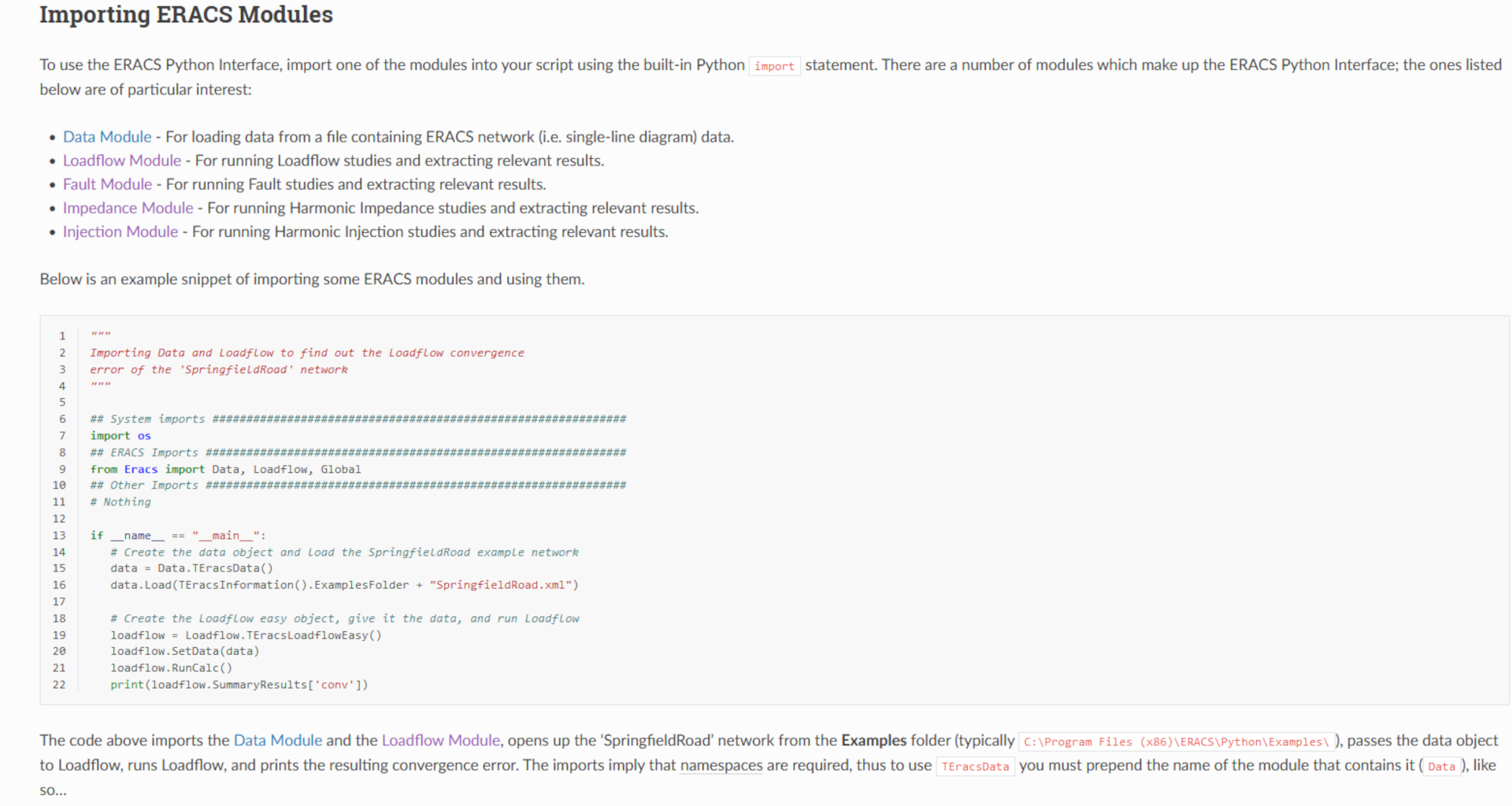 ERACS Python API